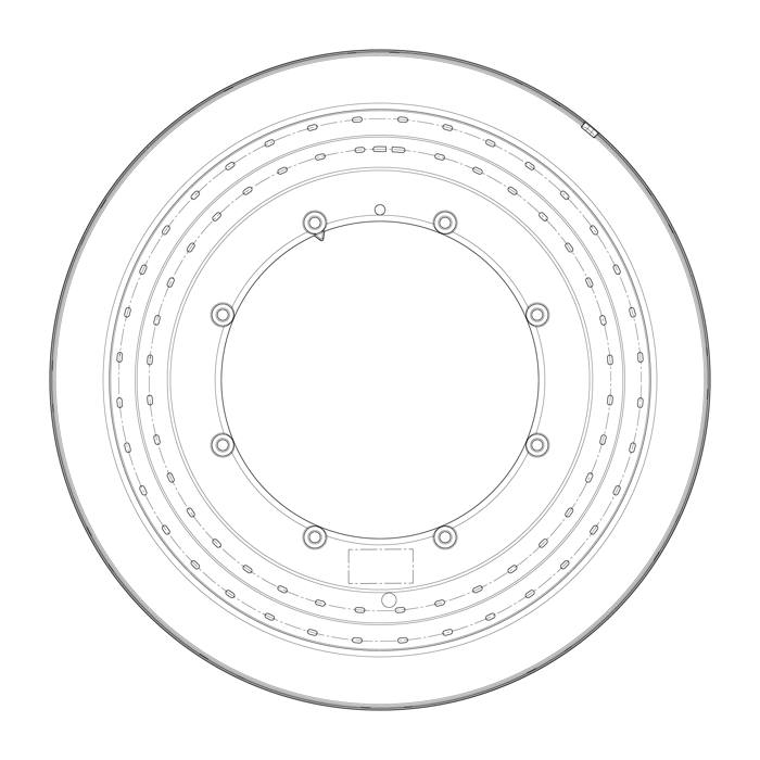 flange, drum, bottom