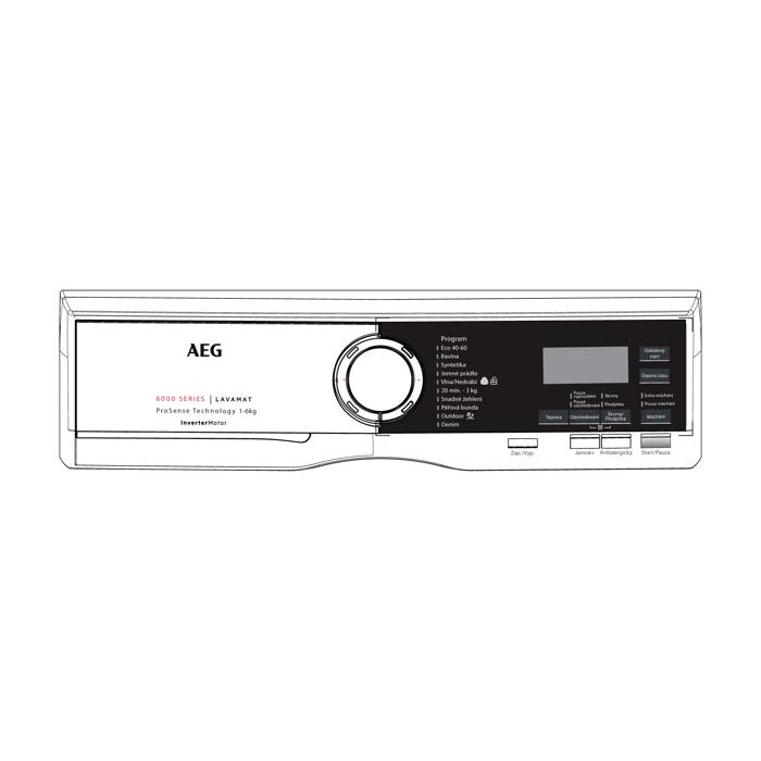 control panel, white, AEG
