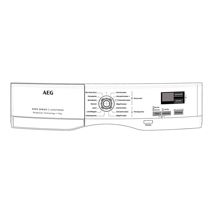 control panel, white, AEG