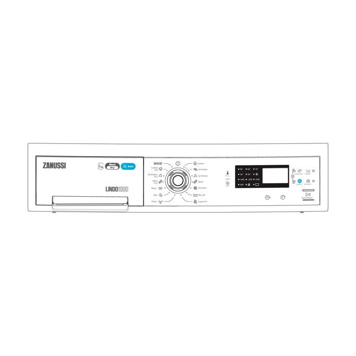 control panel,Handle,Zanussi,ZWD81663W,EN,SYMBOLS