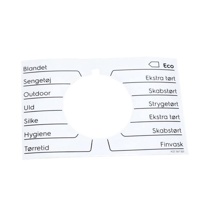 programme plate,knob,adhesive,DA