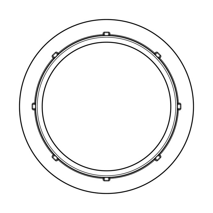 ring, knob, black, H=8mm