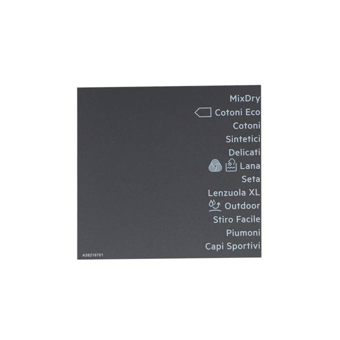 programme plate, adhesive