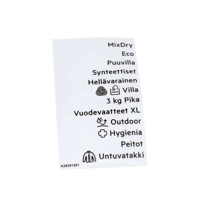skylt program-, lim, FI