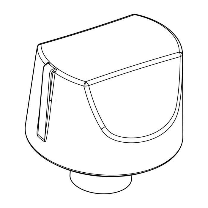 knob, white
