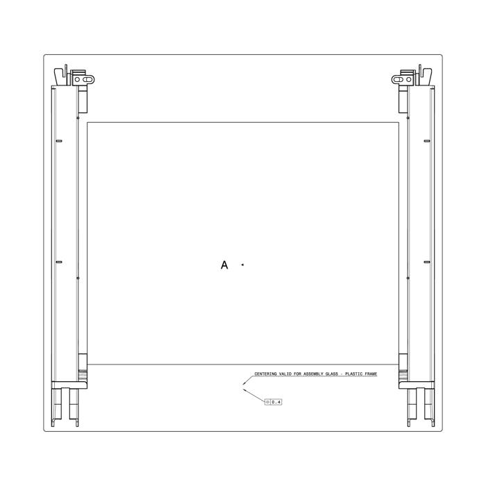 Ensemble de vitre de porte - 494x463mm