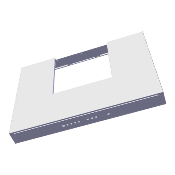 glass panel, assembly, front, 564x50 black
