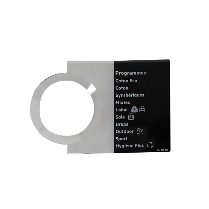 programme plate, knob, adhesive, FR
