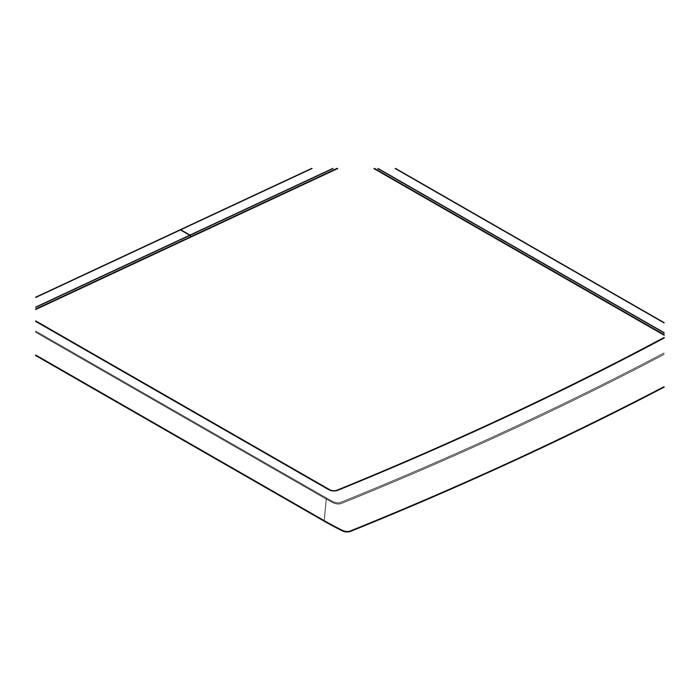work top, inox, 597x595mm