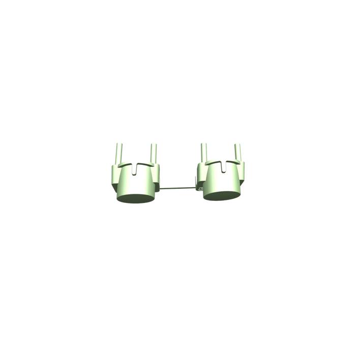 button set, white, round