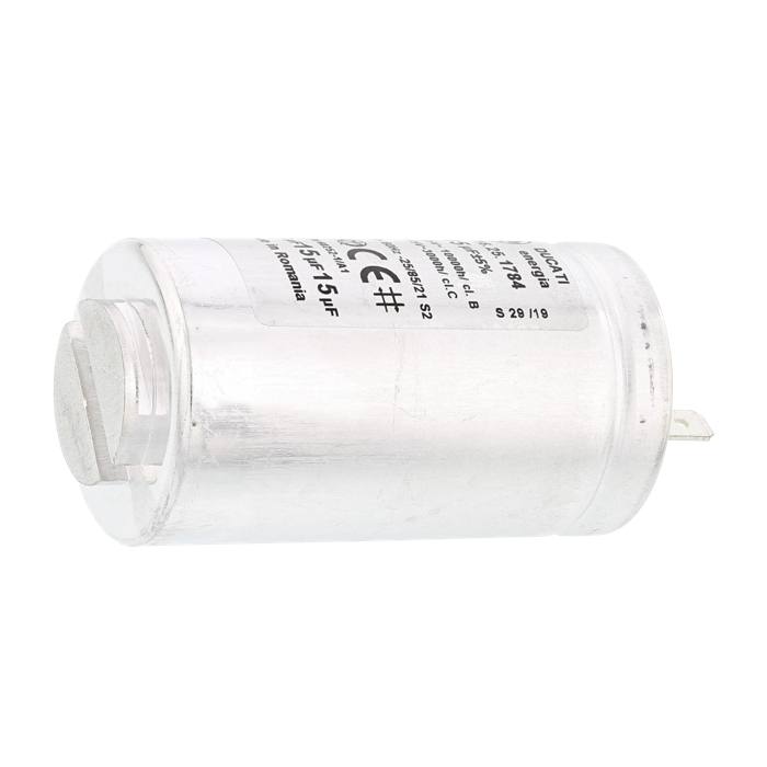 condensador elect.,abrazadera,15µF