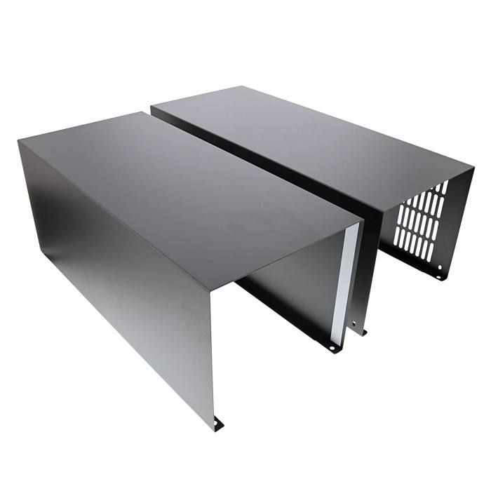 Kamin, komplett, schwarz, matt 460x197x179