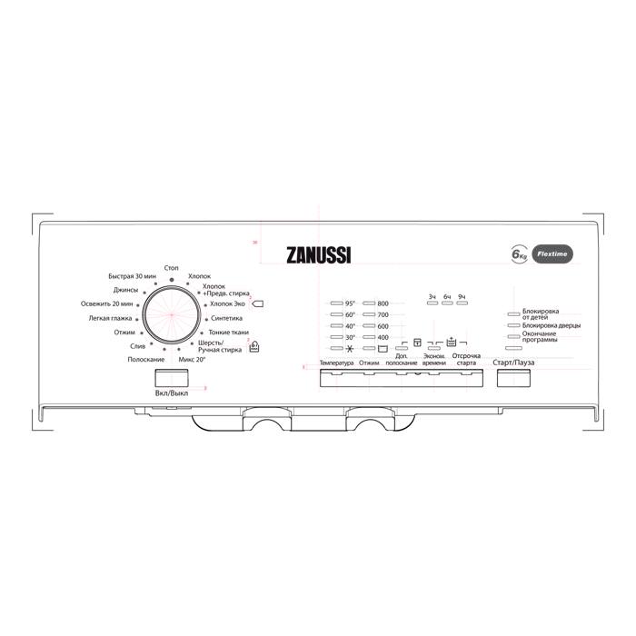 panel holder, white, Zanussi