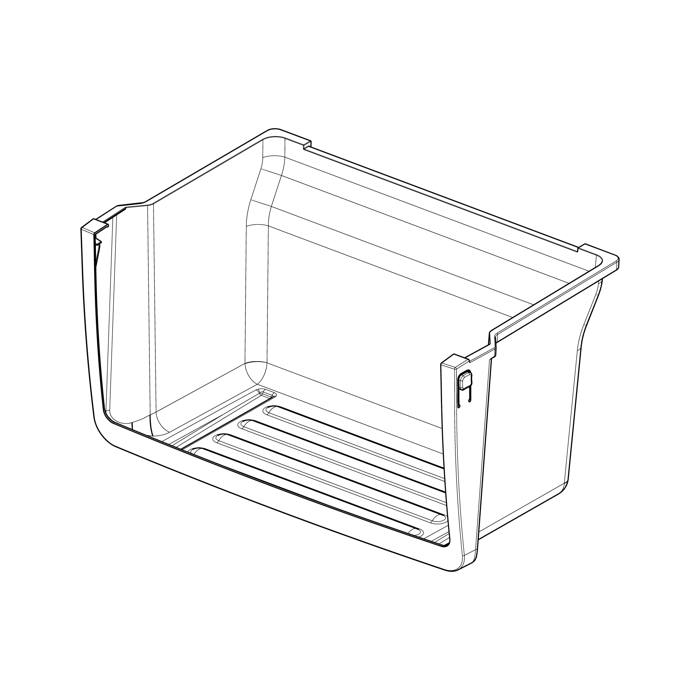vegetable box, white
