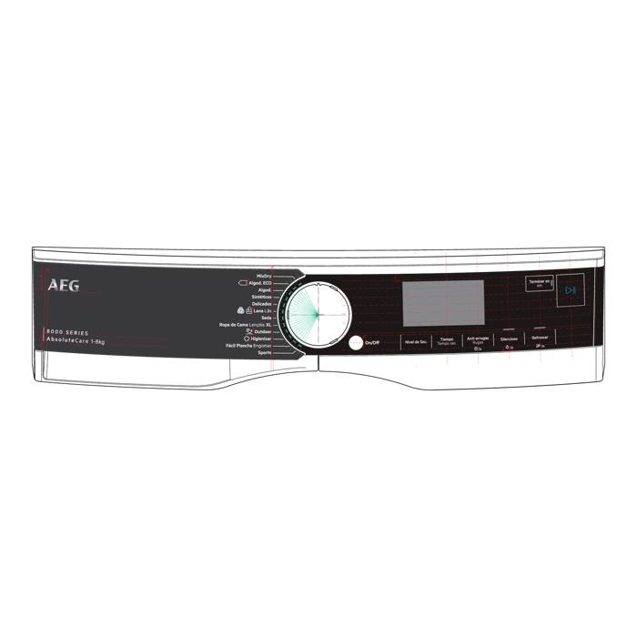 control panel, white, AEG