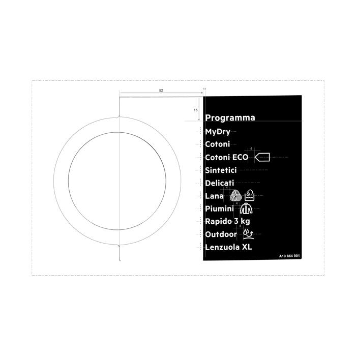 programme plate,knob,adhesive,IT