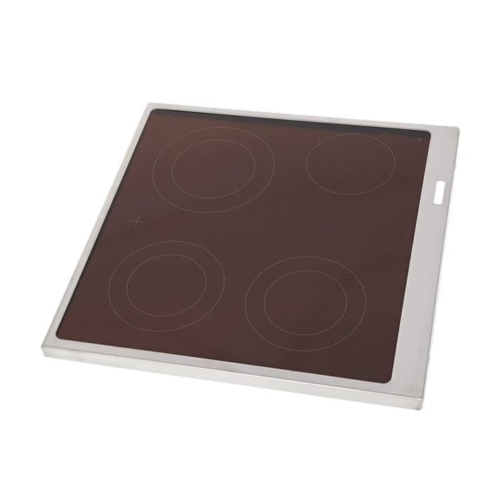 GLASPLATTE MIT RAHMEN,INOX,596
