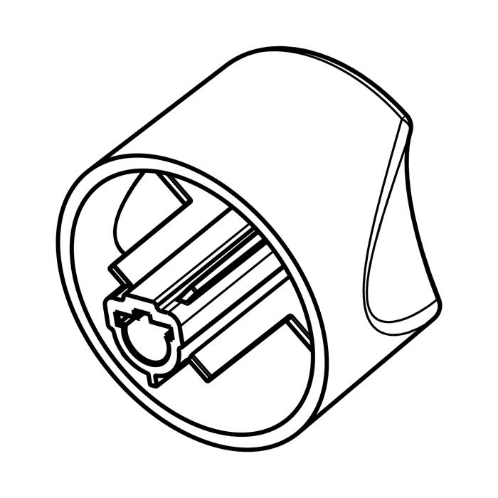 Knebel, Minutenuhr, schwarz