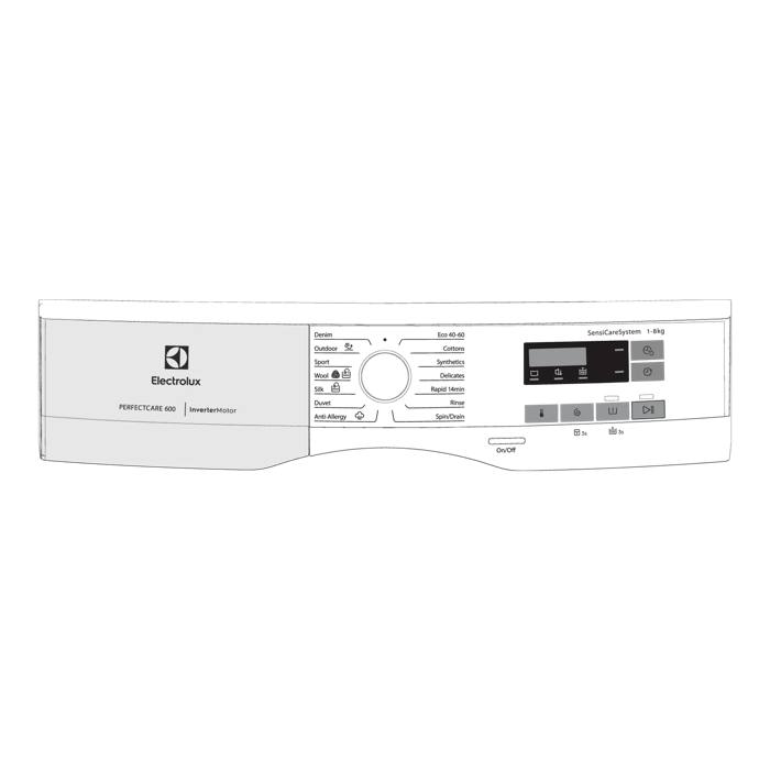 control panel, white, Electrolux, EN,SYM