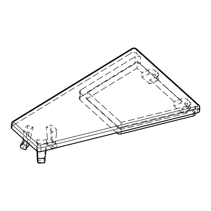 stickkontakt, dörrhandtag, trekantig, 7801, 17x26mm