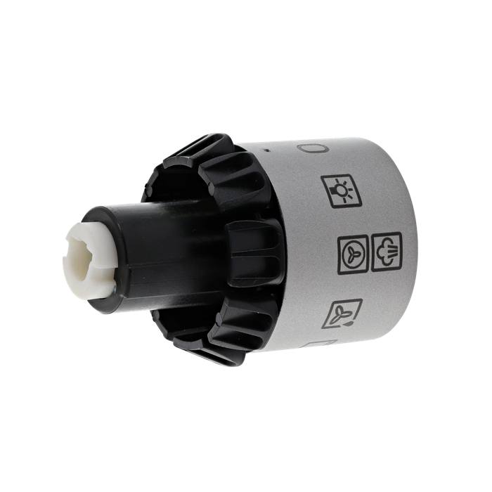 knob, function, grey, 9+0