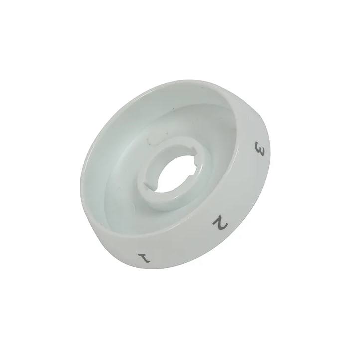 White Hob Control Knob Bezel