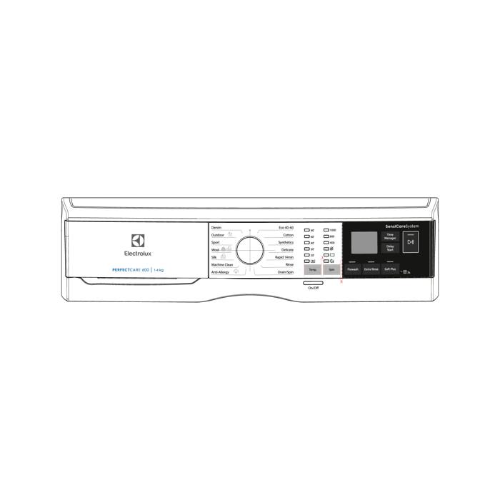 manöverpanel, vit, Electrolux, EN