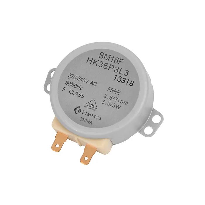 Motor para base giratoria de microondas con eje
