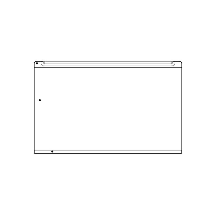 glass shelf, complete, 458,5x372mm