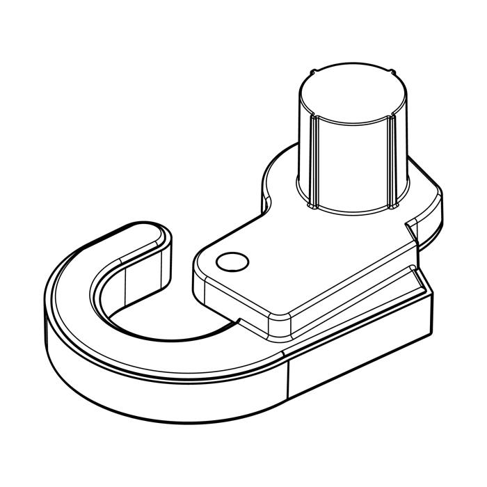 door stop, bearing, left, SS