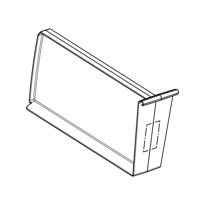 verdeling,schuif,transparant,7902, 378.8x188mm