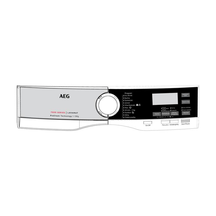 control panel, white, AEG