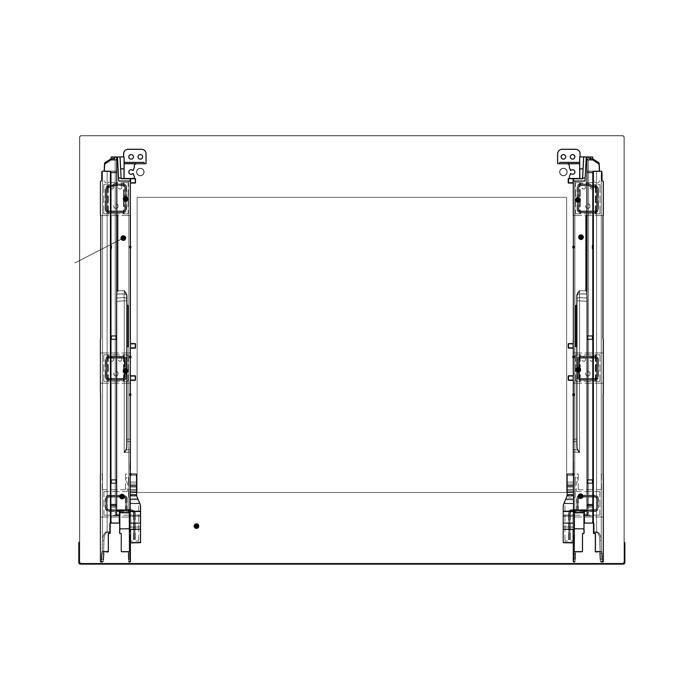 front glass, black, 594x465mm