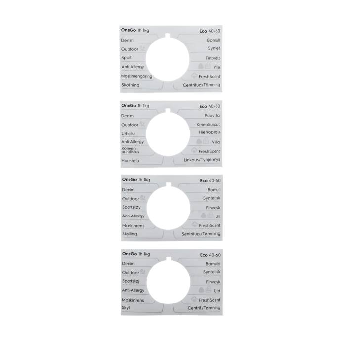 programme plate,knob,adhesive,DA,NO,FI,SV