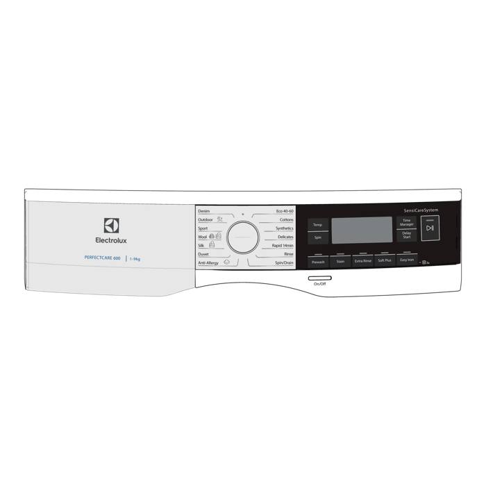 manöverpanel, vit, Electrolux, EN