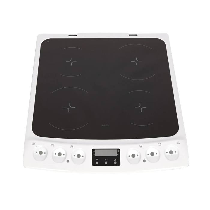 White Hob Work Top with Frame