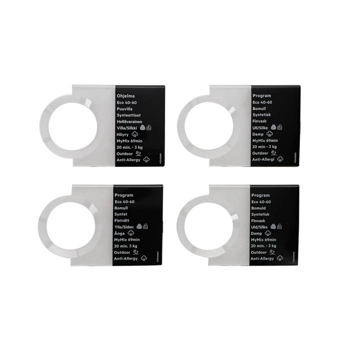 programme plate, knob, adhesive