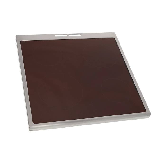 GLASPLATTE MIT RAHMEN,INOX,596