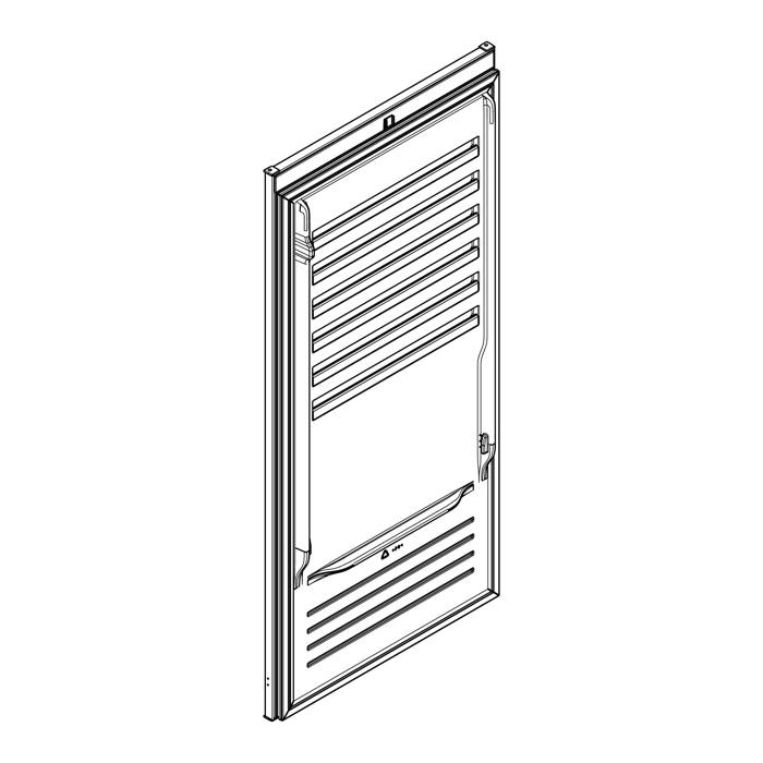 Witte koelkastdeur - 538x1144mm