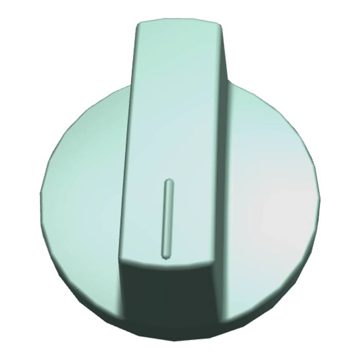knob, white