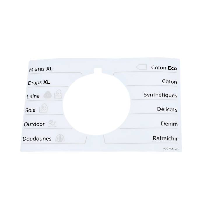 programme plate,knob,adhesive,FR