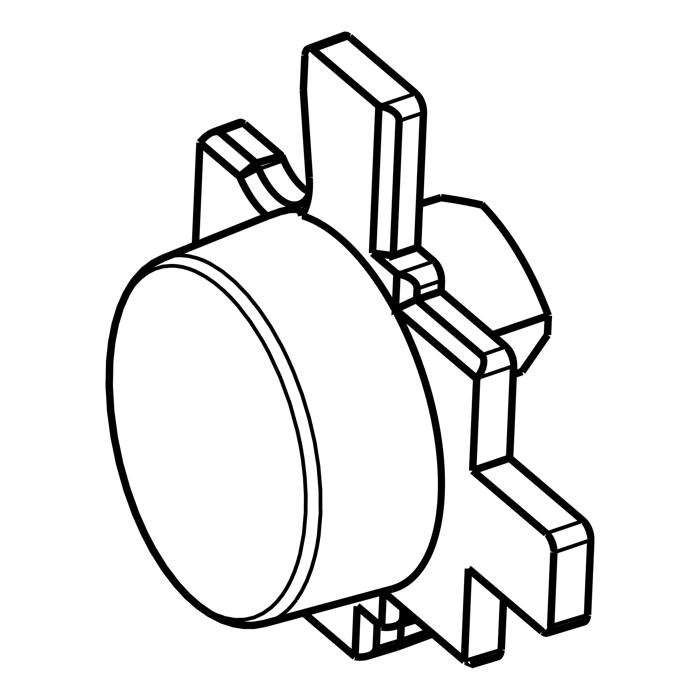 push button, white
