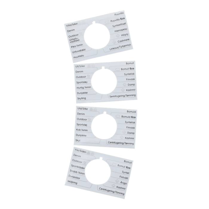 programme plate,knob,adhesive,DA,NO,FI,SV