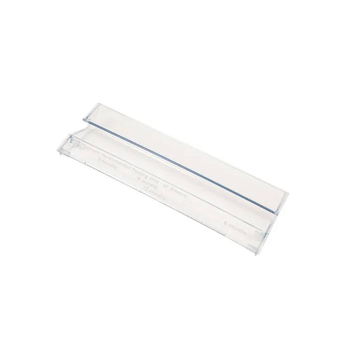 Pakastusosaston luukun sininen läppä silkkipainatusmerkinnöillä