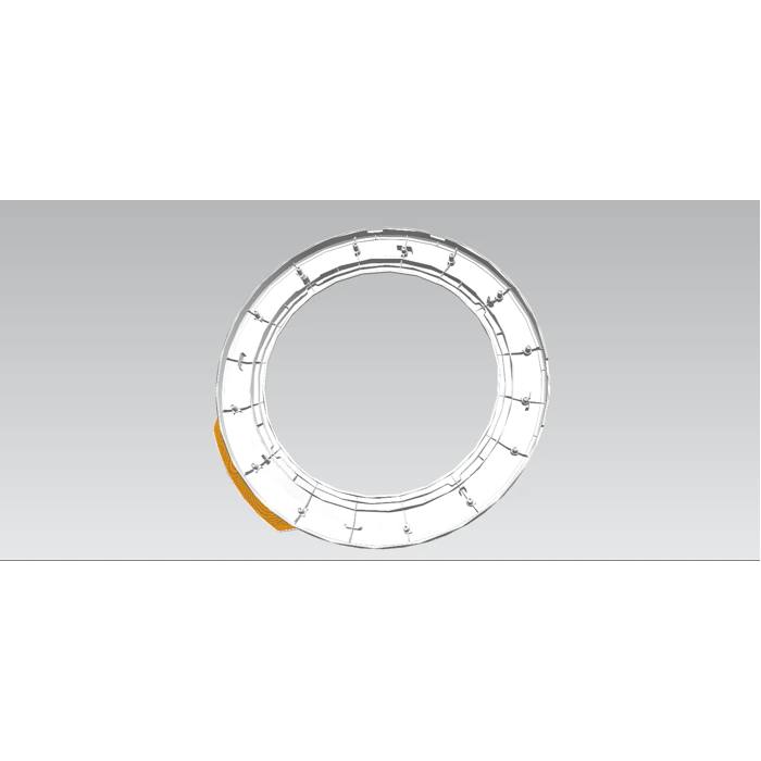 door frame, front, silver, Ø490, Ruby
