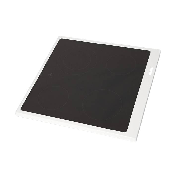 GLASPLATTE MIT RAHMEN,WEISS,59