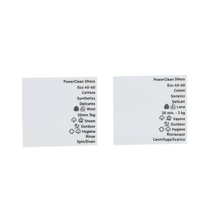 programme plate, knob, adhesive