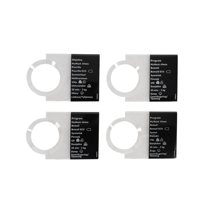 programme plate,knob,adhesive,NO,SV,FI,DA
