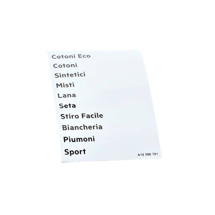 programme plate, adhesive