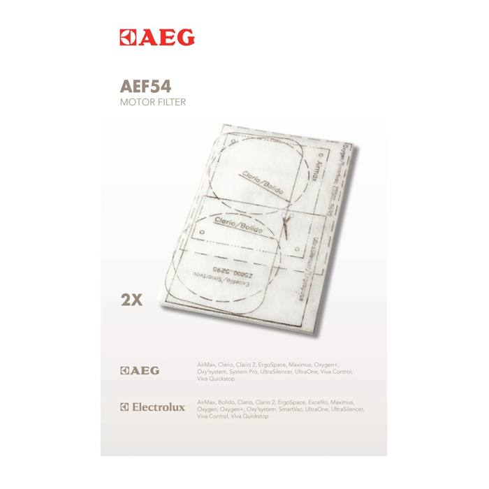 AEF54 Filtre Moteur pour Aspirateurs s-bag
